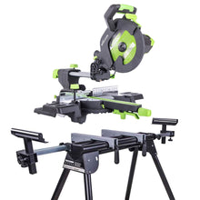 Piła ukośnica Evolution F255SMS 255 mm z wielomateriałową tarczą TCT + stojak