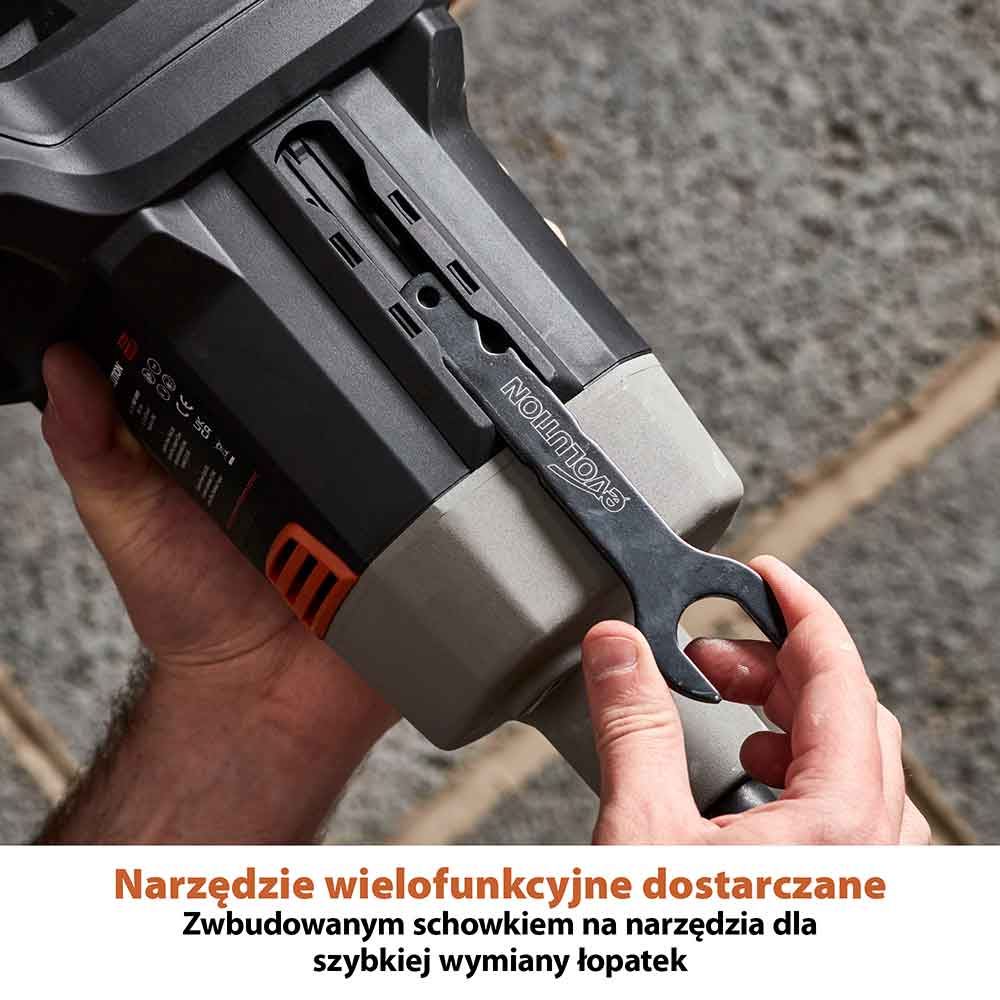 Evolution R120MXR-Li Mikser akumulatorowy 18 V Li-Ion EXT z łopatką Multi-Mix 120 mm