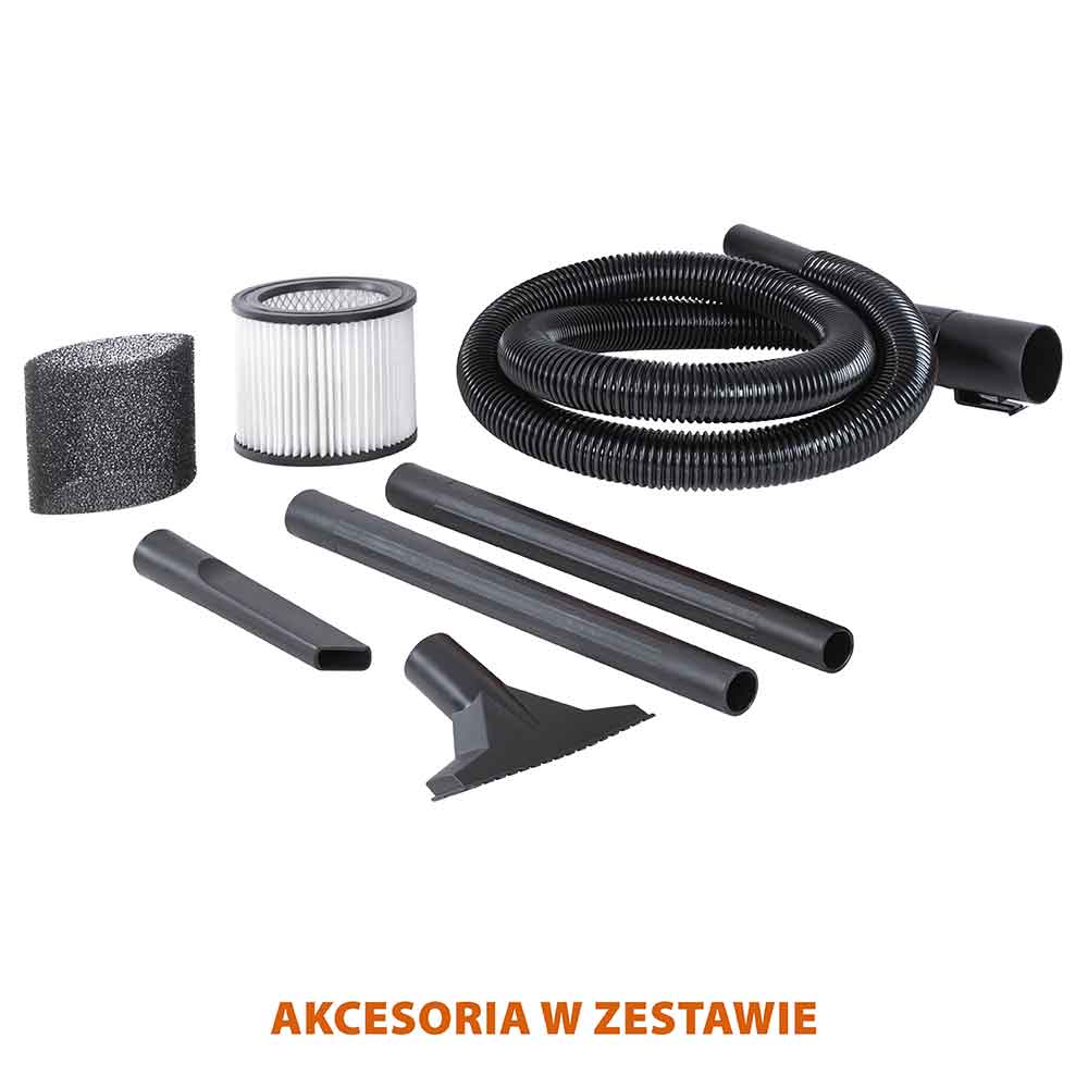 Odkurzacz warsztatowy do pracy na mokro i na sucho Evolution R15VAC 1000 W z przystawką odbioru mocy 1700 W