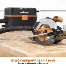 Bezprzewodowa piła tarczowa Evolution 18 V EXT Li-Ion R165CCS-Li z tarczą do cięcia różnych materiałów
