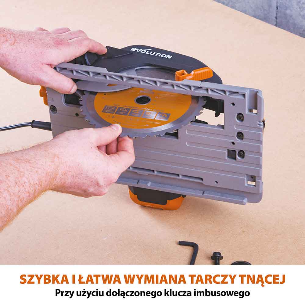 Piła tarczowa Evolution R185CCSX+ 185 mm z wielomateriałową tarczą TCT