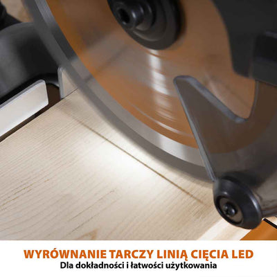 Akumulatorowa piła ukośnica Evolution R185SMS-Li 18V EXT Li-Ion 185 mm z wielomateriałową tarczą TCT
