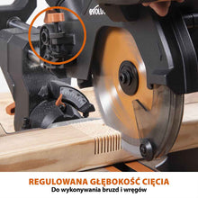 Akumulatorowa piła ukośnica Evolution R185SMS-Li 18V EXT Li-Ion 185 mm z wielomateriałową tarczą TCT