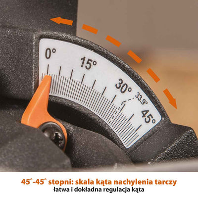 Piła ukośnica Evolution R185SMS+ 185 mm z wielomateriałową tarczą TCT