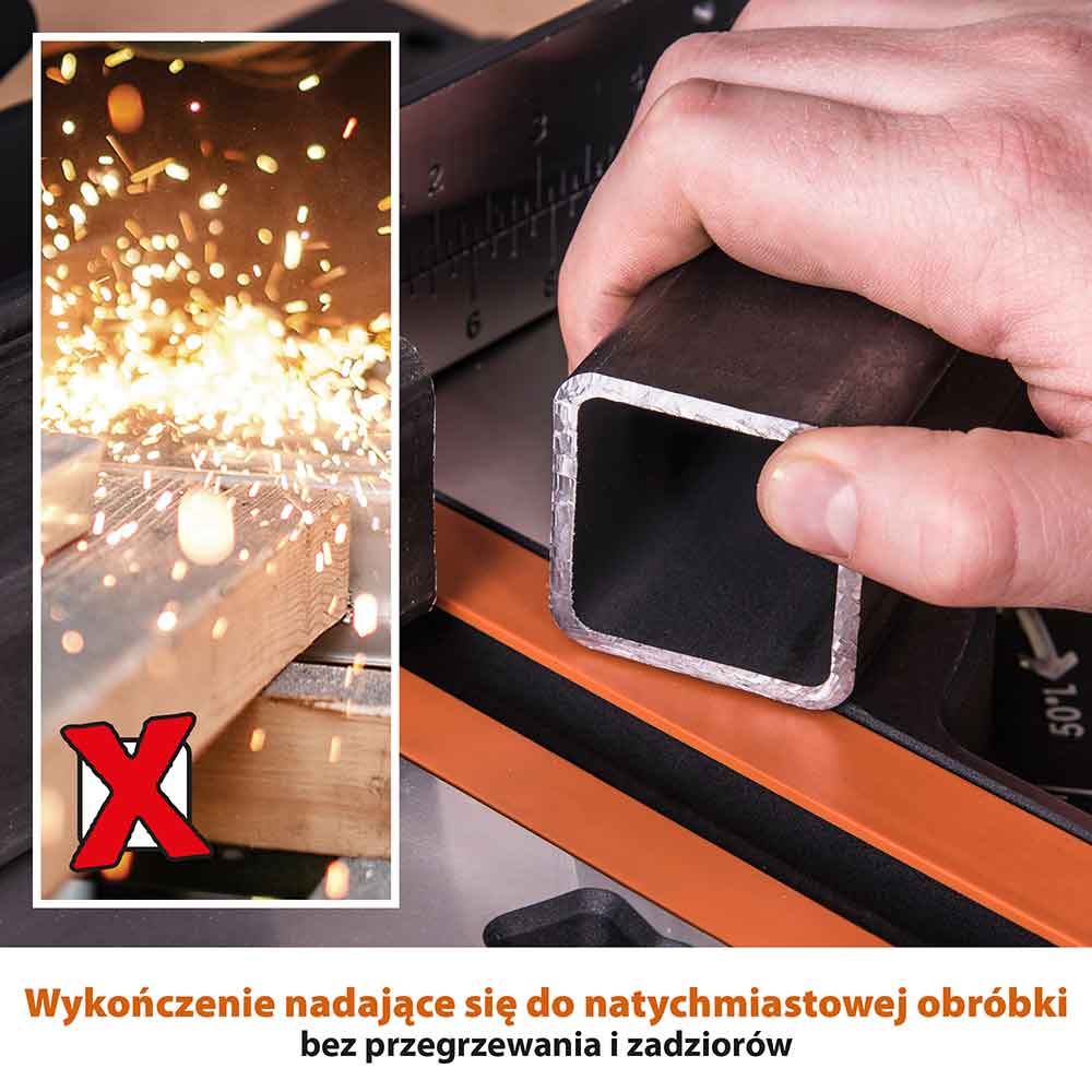 Piła ukośnica Evolution R185SMS+ 185 mm z wielomateriałową tarczą TCT