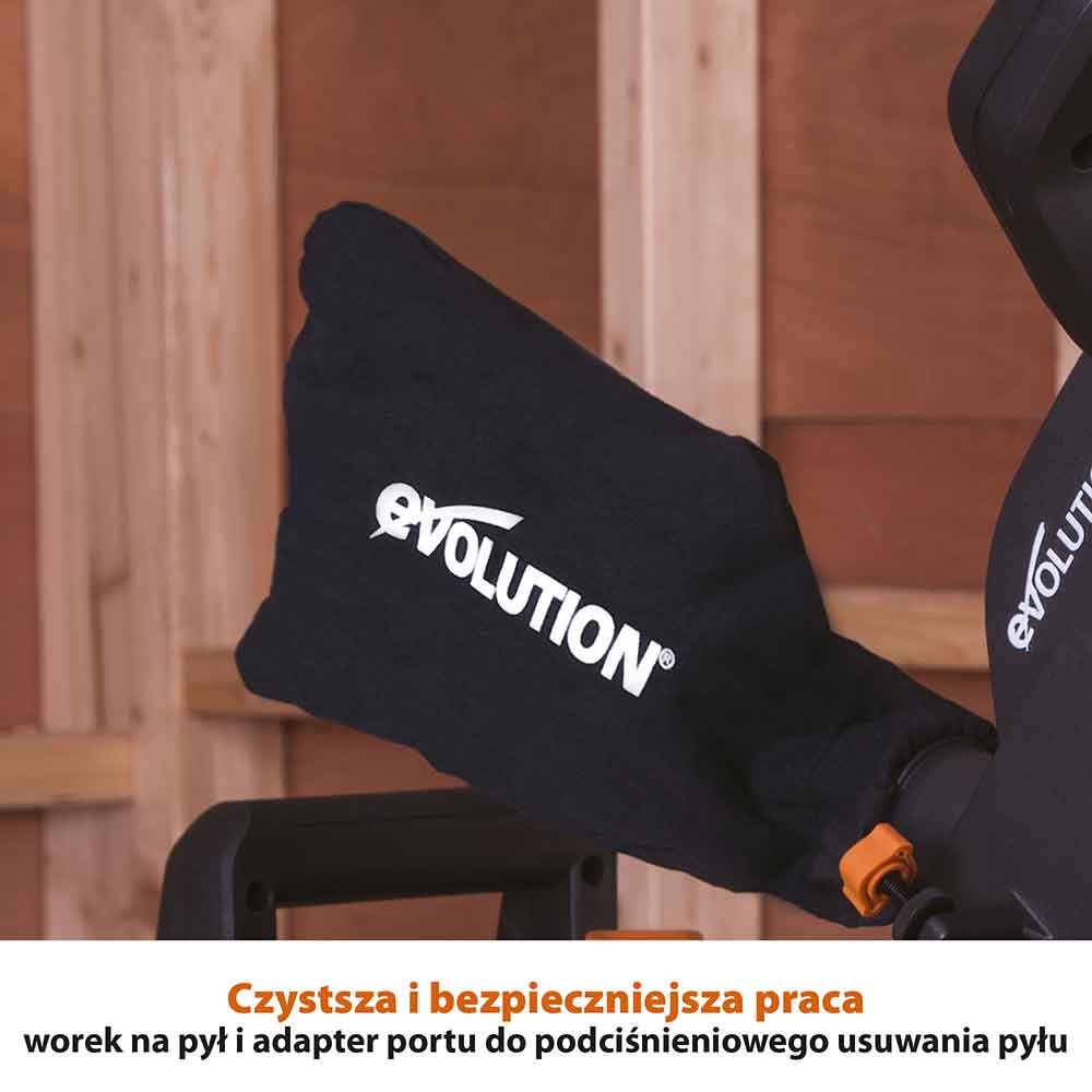 Piła ukośnica Evolution R185SMS+ 185 mm z wielomateriałową tarczą TCT