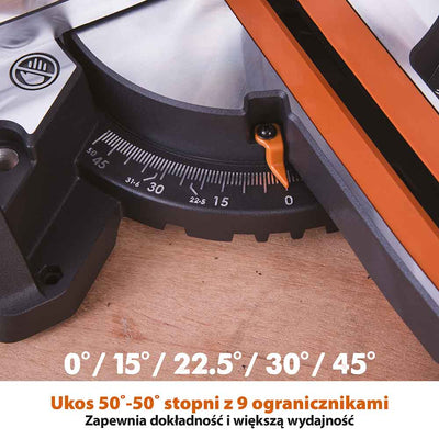 Piła ukośnica Evolution R210SMS+ 210 mm z wielomateriałową tarczą TCT