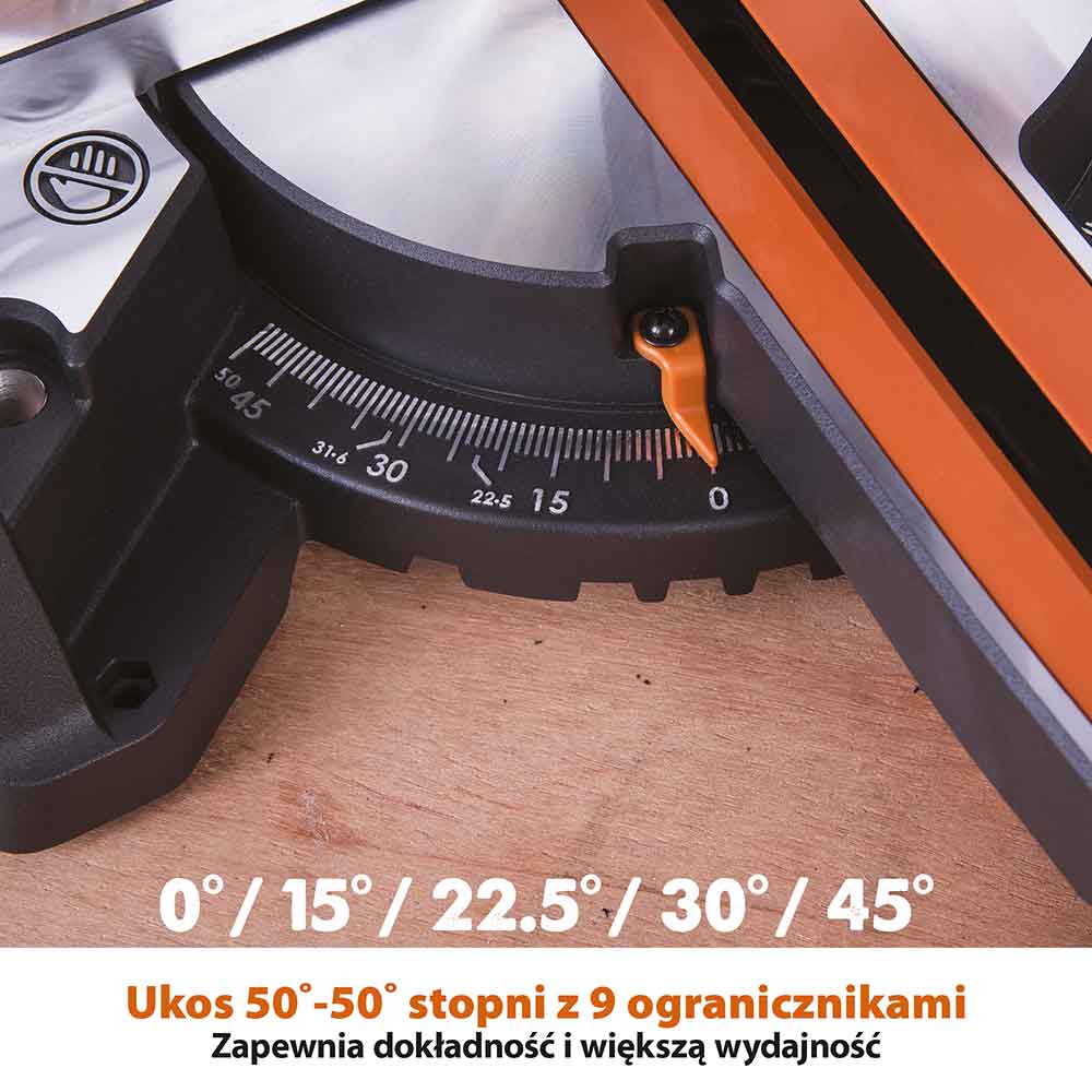 Piła ukośnica Evolution R210SMS+ 210 mm z wielomateriałową tarczą TCT