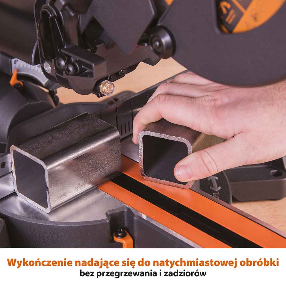 Piła ukośnica Evolution R210SMS+ 210 mm z wielomateriałową tarczą TCT