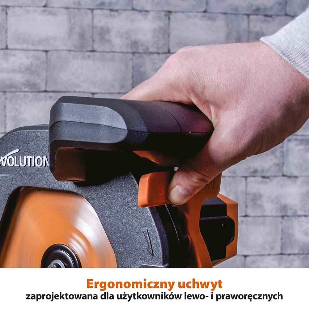 Piła ukośnica Evolution R210SMS+ 210 mm z wielomateriałową tarczą TCT