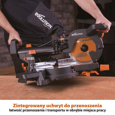 Piła ukośnica Evolution R210SMS+ 210 mm z wielomateriałową tarczą TCT