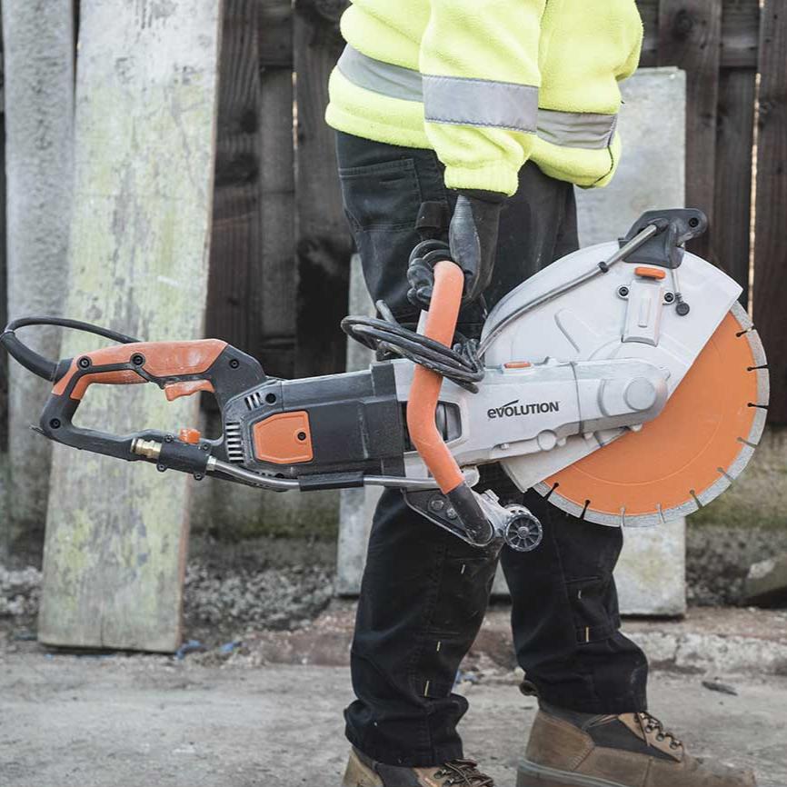 Tarcza diamentowa Evolution 255 mm Premium z wysoką koncentracją diamentu, segmentową krawędzią i otworem