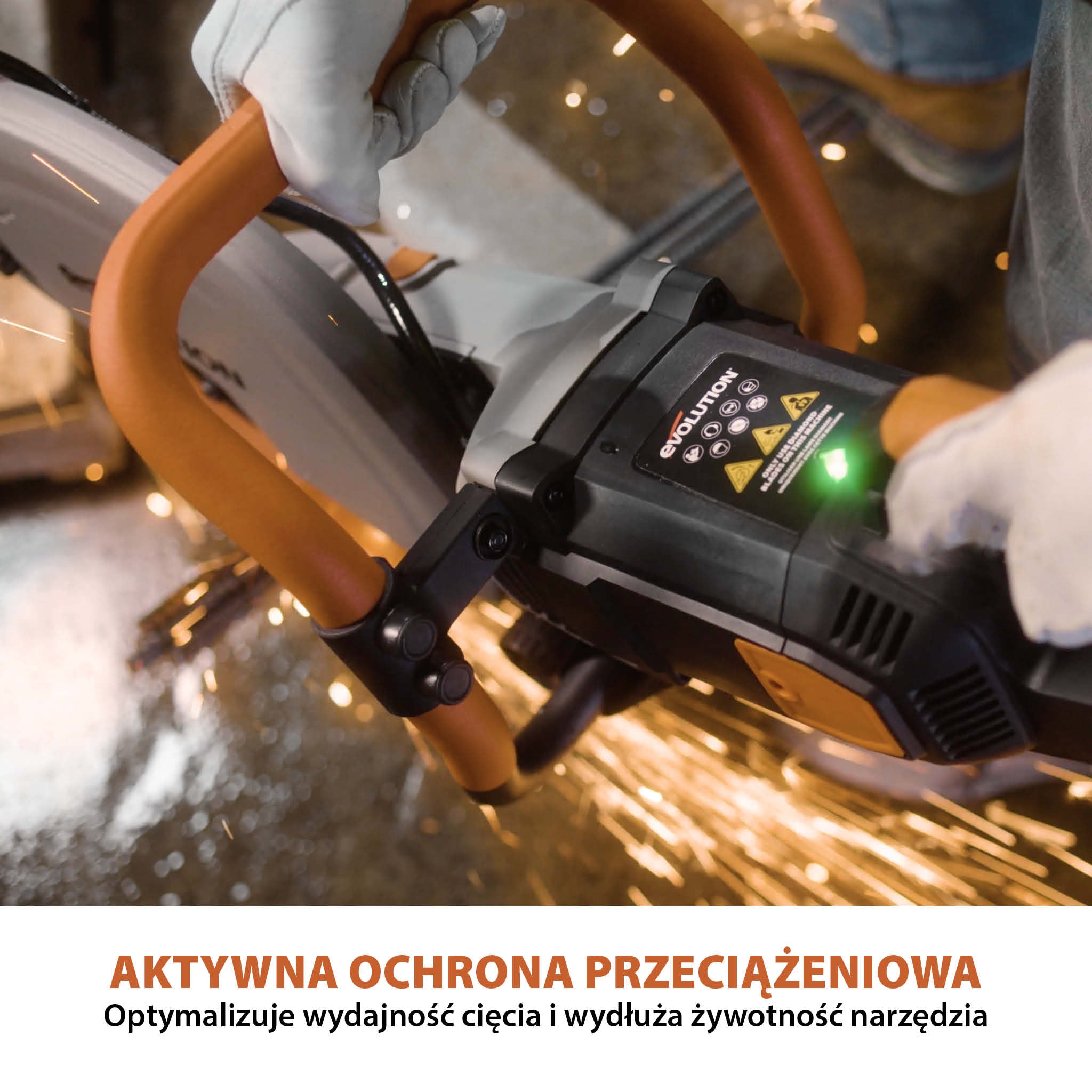 Elektryczna przecinarka tarczowa do betonu Evolution R350DCT 350 mm z ręczną pompą wody