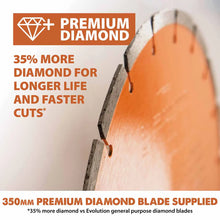 Tarcza diamentowa Evolution Premium 350 mm do cięcia, otwór 22,2 mm