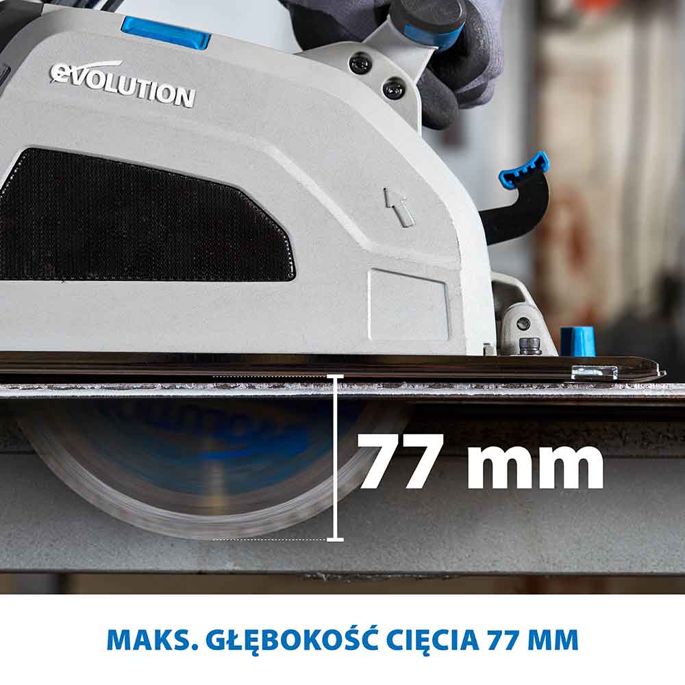 Piła tarczowa Evolution S210CCS 210mm + Szyna prowadząca ST1400-G2 1,4 m (700 mm x 2)