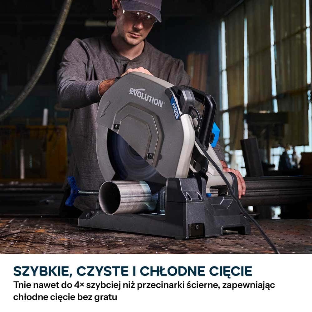 Przecinarka do metalu Evolution S355CPS Gen 2, 355 mm z tarczą EvoMax i inteligentną technologią silnika