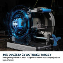 Przecinarka do metalu Evolution S355CPS Gen 2, 355 mm z tarczą EvoMax i inteligentną technologią silnika