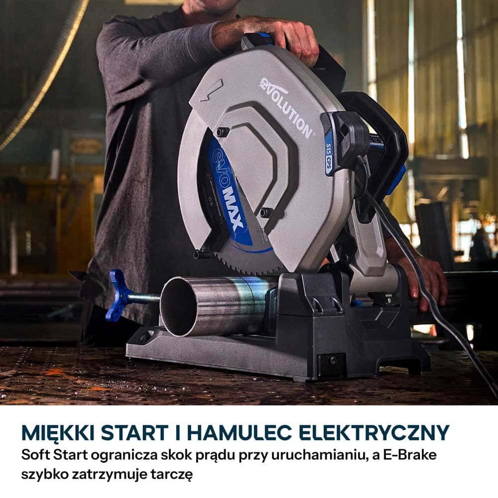 Przecinarka do metalu Evolution S355CPS Gen 2, 355 mm z tarczą EvoMax i inteligentną technologią silnika