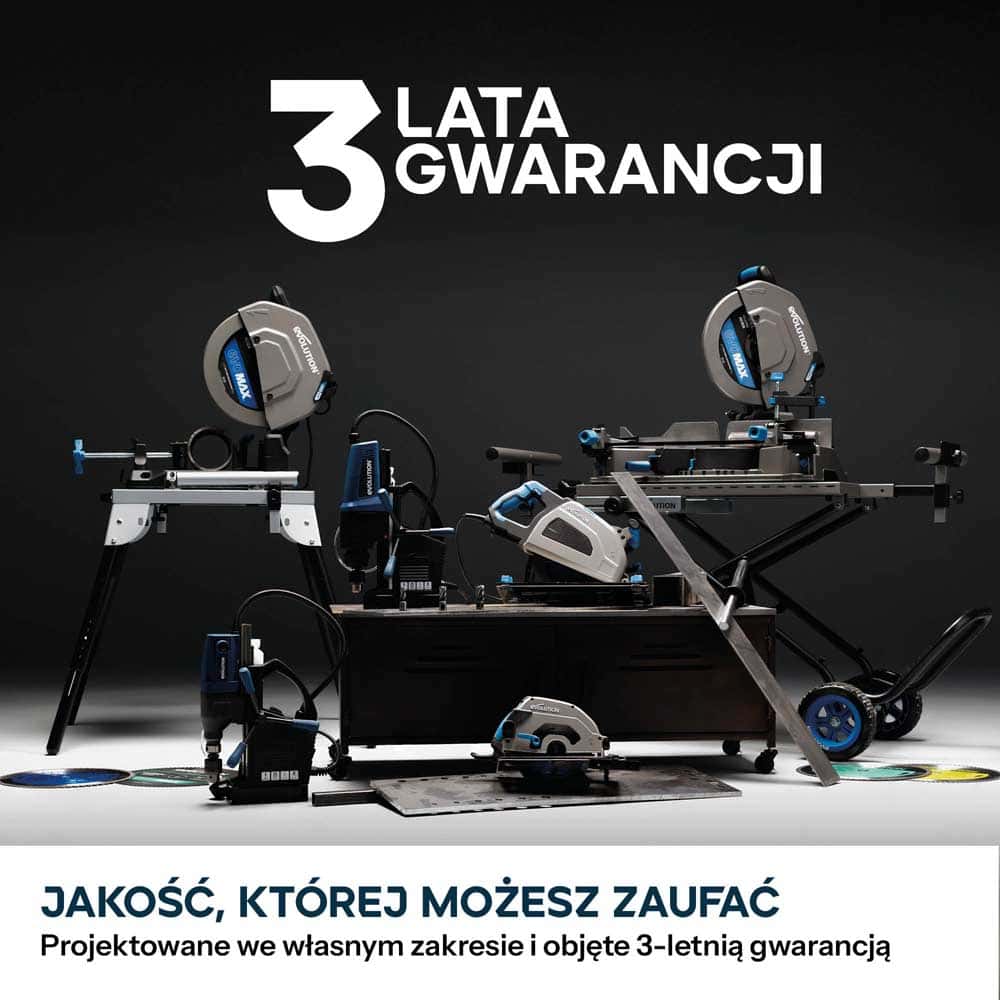Przecinarka do metalu Evolution S355CPS Gen 2, 355 mm z tarczą EvoMax i inteligentną technologią silnika