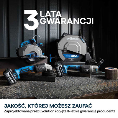 Evolution S355CPS-Li Akumulatorowa przecinarka do metalu 355 mm z bezszczotkowym silnikiem 36V i tarczą EvoMax
