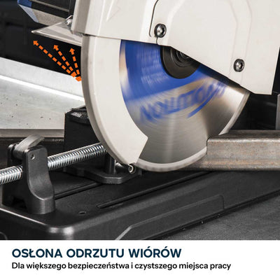 Przecinarka do metalu Evolution S355CPSL 355 mm z tarczą TCT do stali miękkiej