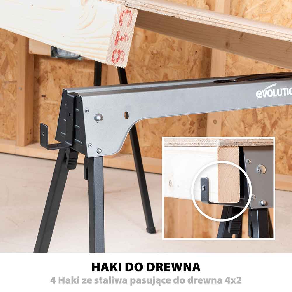 Kozioł metalowy Evolution ze składanymi nogami (2 szt.)