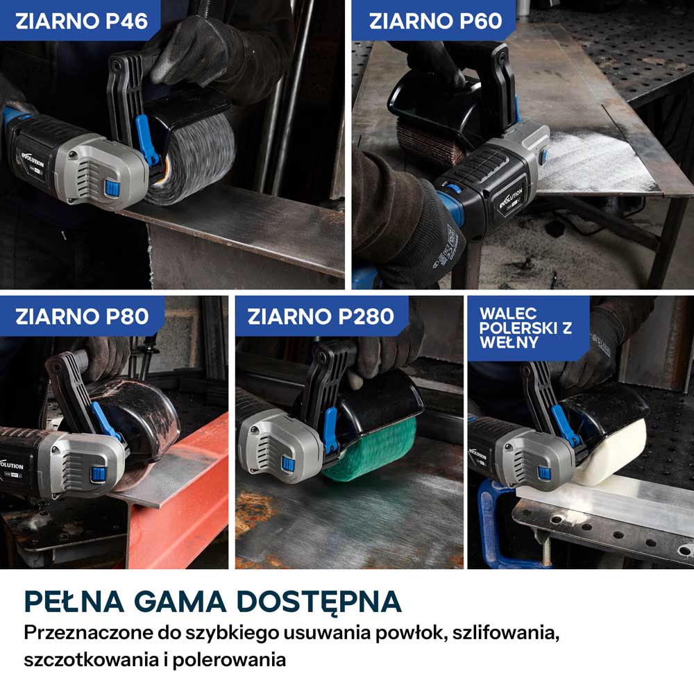 Evolution Rolka polerska wełniana 120 x 100 mm, do satyniarek i szlifierek walcowych