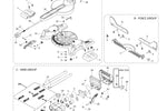 Evolution R255SMS-DB Przesuwna piła ukośna Części zamienne (Szyjka, prowadnice, podstawa)