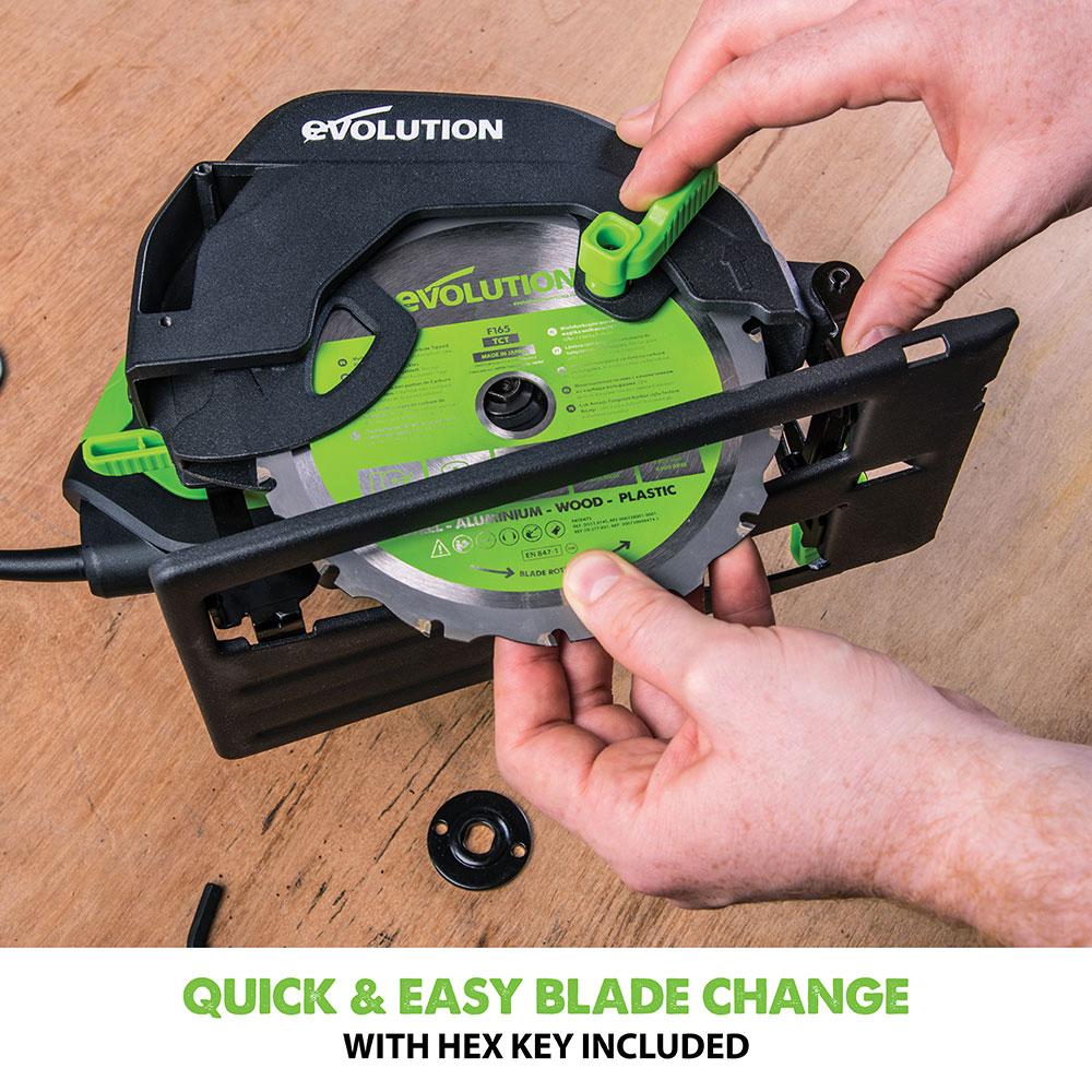 Piła tarczowa Evolution F165CCSL 165mm z wielomateriałową tarczą TCT