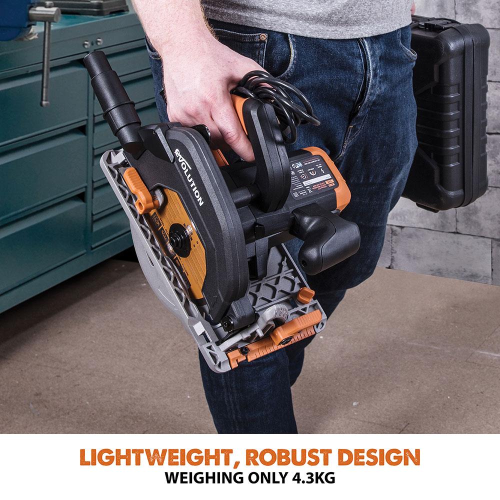 Piła tarczowa Evolution R185CCS 185 mm z wielomateriałową tarczą TCT