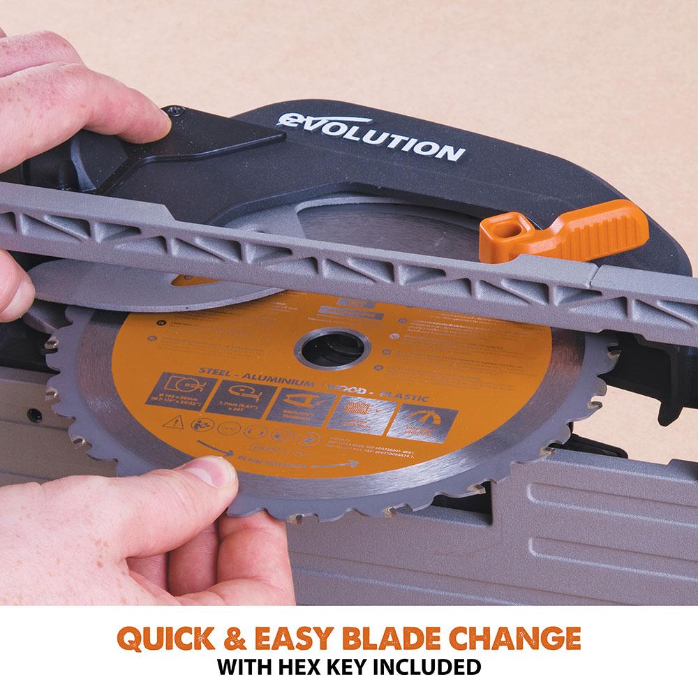 Piła tarczowa Evolution R185CCS 185 mm z wielomateriałową tarczą TCT