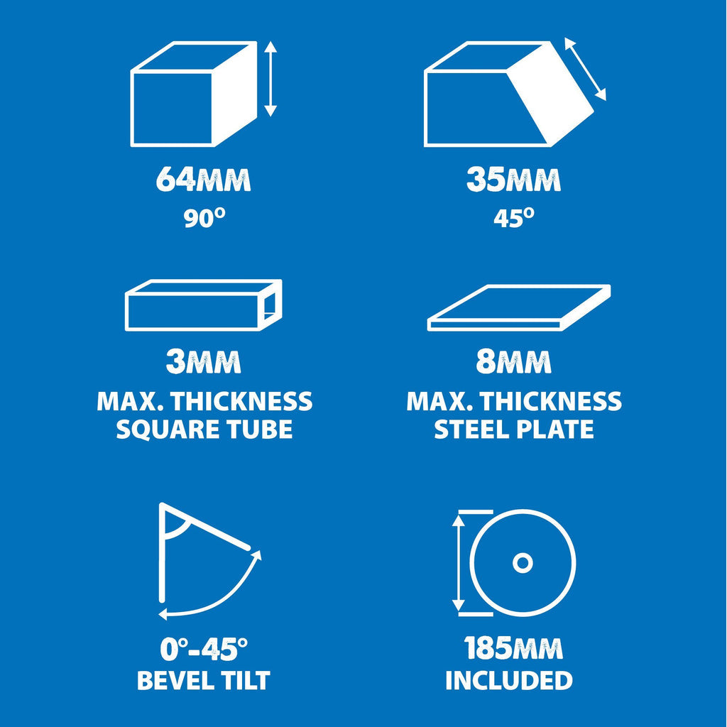 Piła tarczowa Evolution S185CCSL 185 mm z tarczą do cięcia metalu