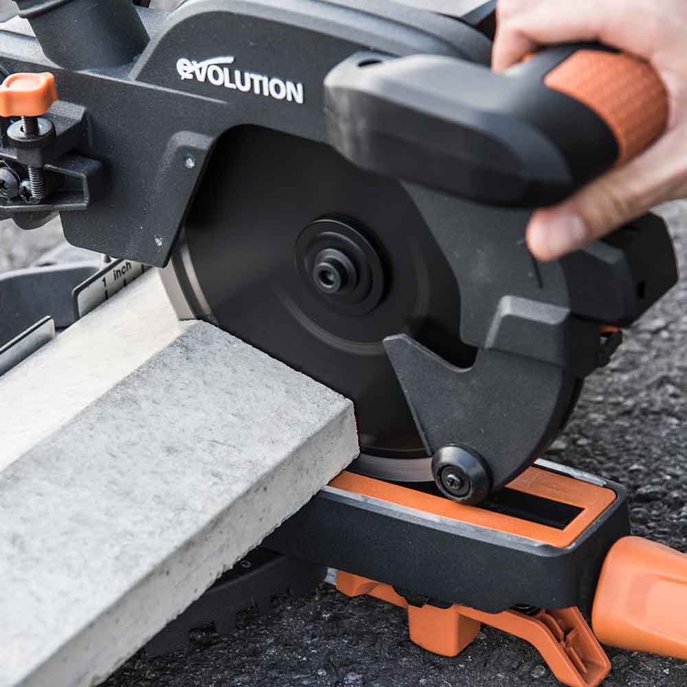 Piła ukośnica Evolution R185SMS+ 185 mm z wielomateriałową tarczą TCT