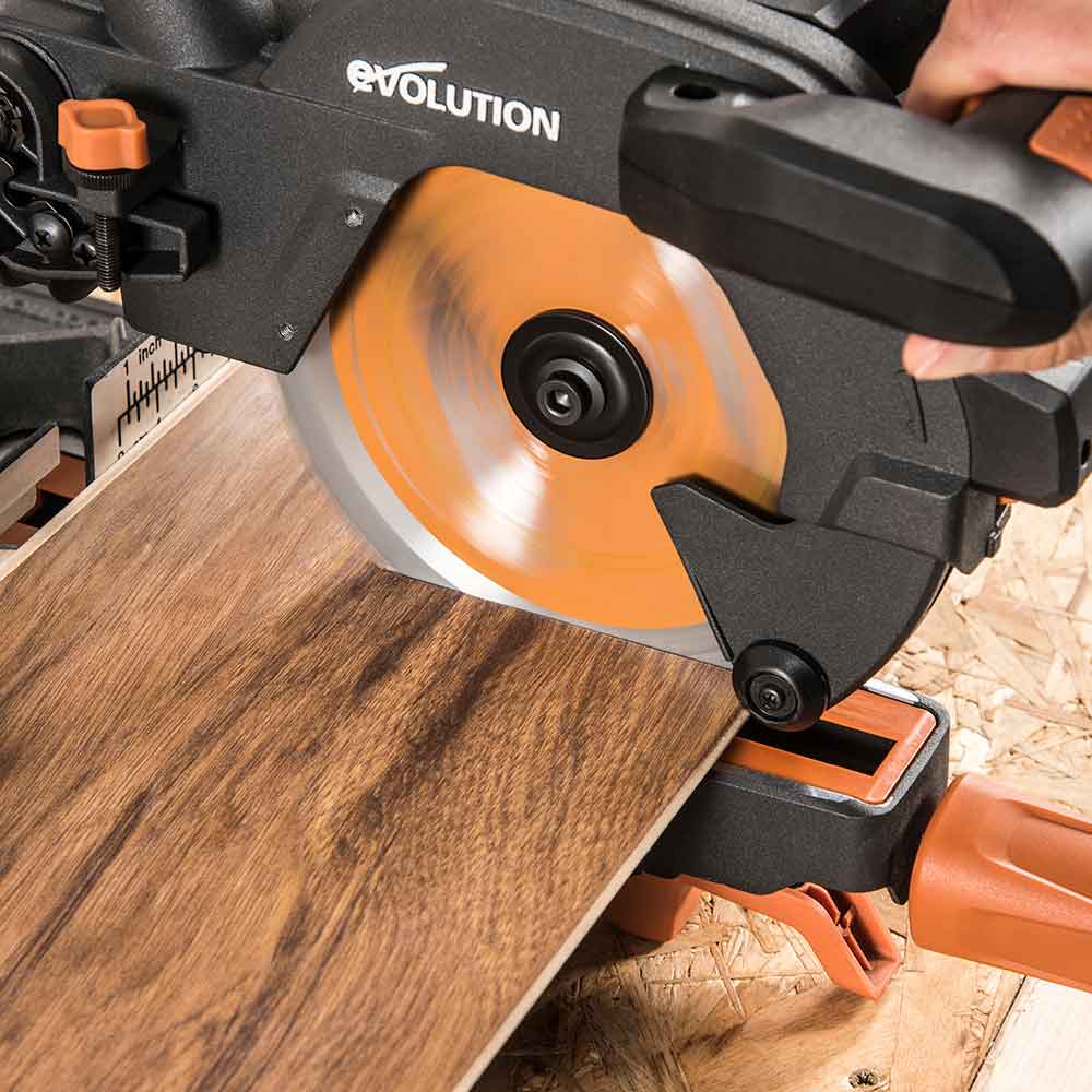 Piła ukośnica Evolution R185SMS+ 185 mm z wielomateriałową tarczą TCT