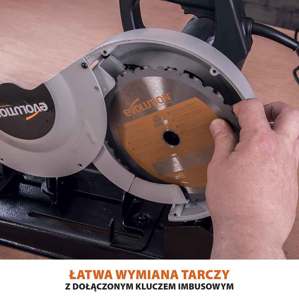 Przecinarka do metalu Evolution RAGE4 185 mm z tarczą wielomateriałową