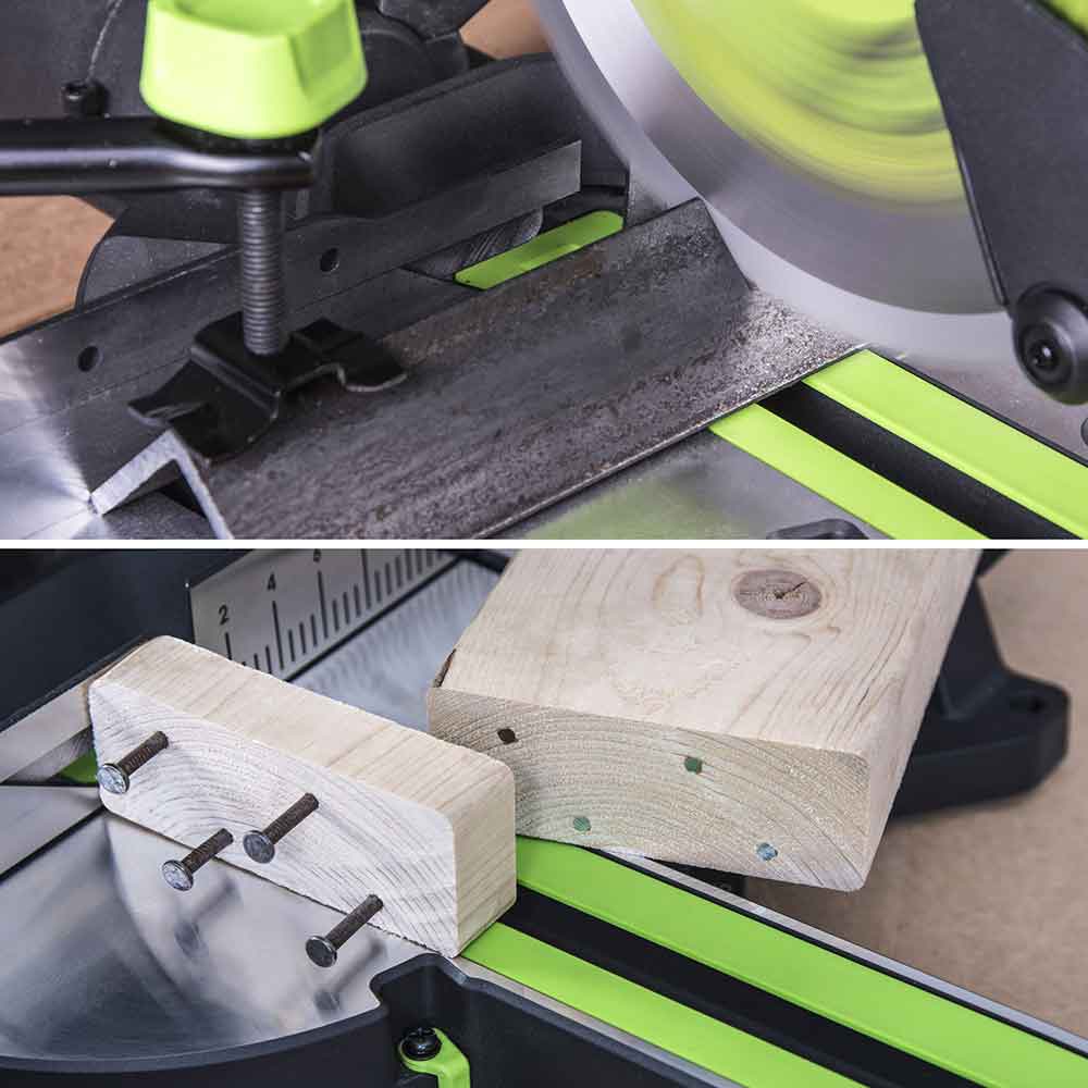 Piła ukośnica Evolution F255SMS 255 mm z wielomateriałową tarczą TCT