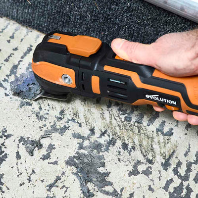 Akumulatorowe narzędzie wielofunkcyjne Evolution R18MLT-Li z wielomateriałowym ostrzem