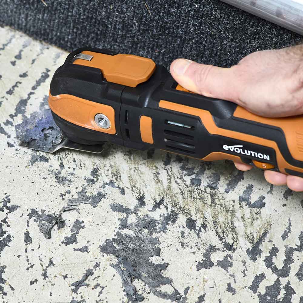 Akumulatorowe narzędzie wielofunkcyjne Evolution R18MLT-Li z wielomateriałowym ostrzem